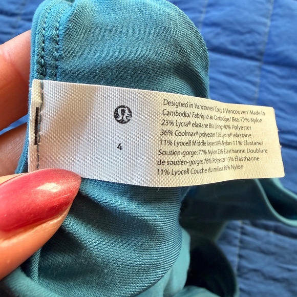 Lulu Lemon Teal Sports Bra - Picture 3 of 3